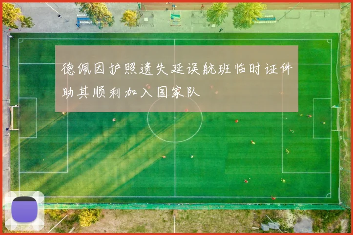 德佩因护照遗失延误航班临时证件助其顺利加入国家队